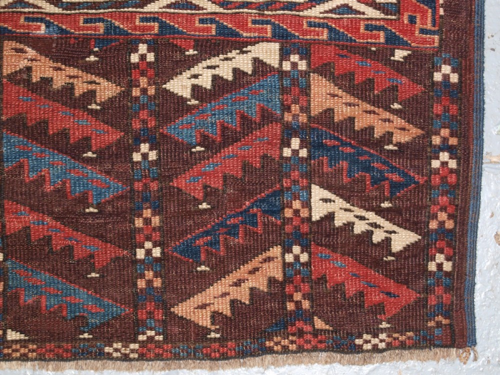 ANTIQUE YOMUT TURKMEN MAIN CARPET WITH KEPSE GULS, 2ND HALF 19TH CENTURY. View XVI