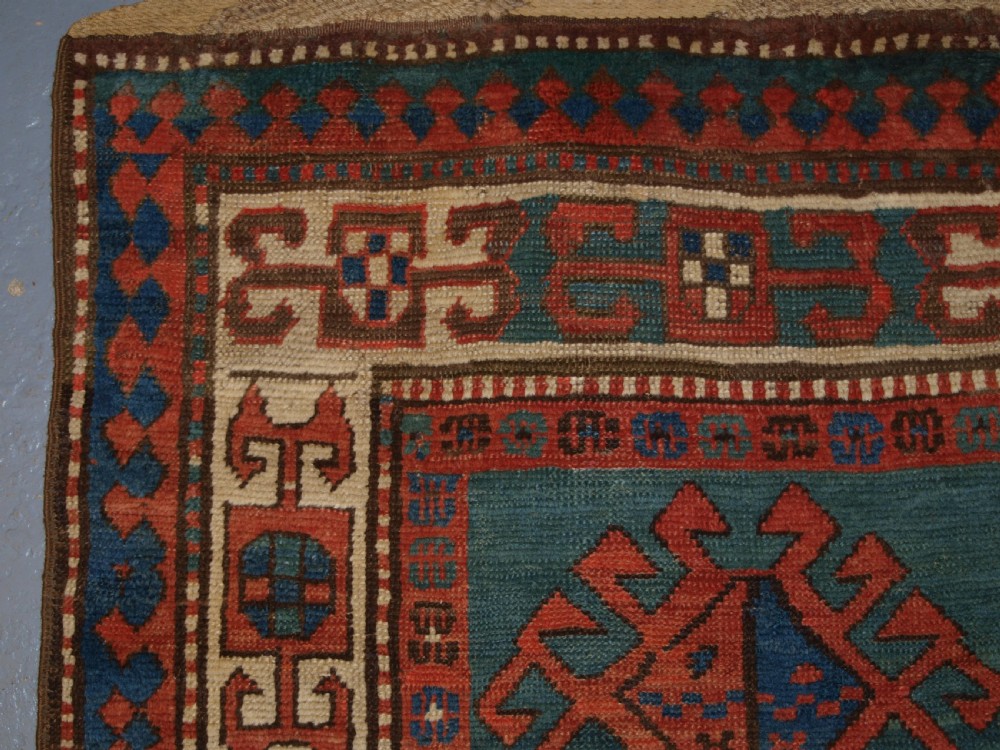 ANTIQUE SOUTH CAUCASIAN RUNNER, BOLD DESIGN WITH SUPERB COLOUR, 2ND HALF 19TH CENTURY. View III