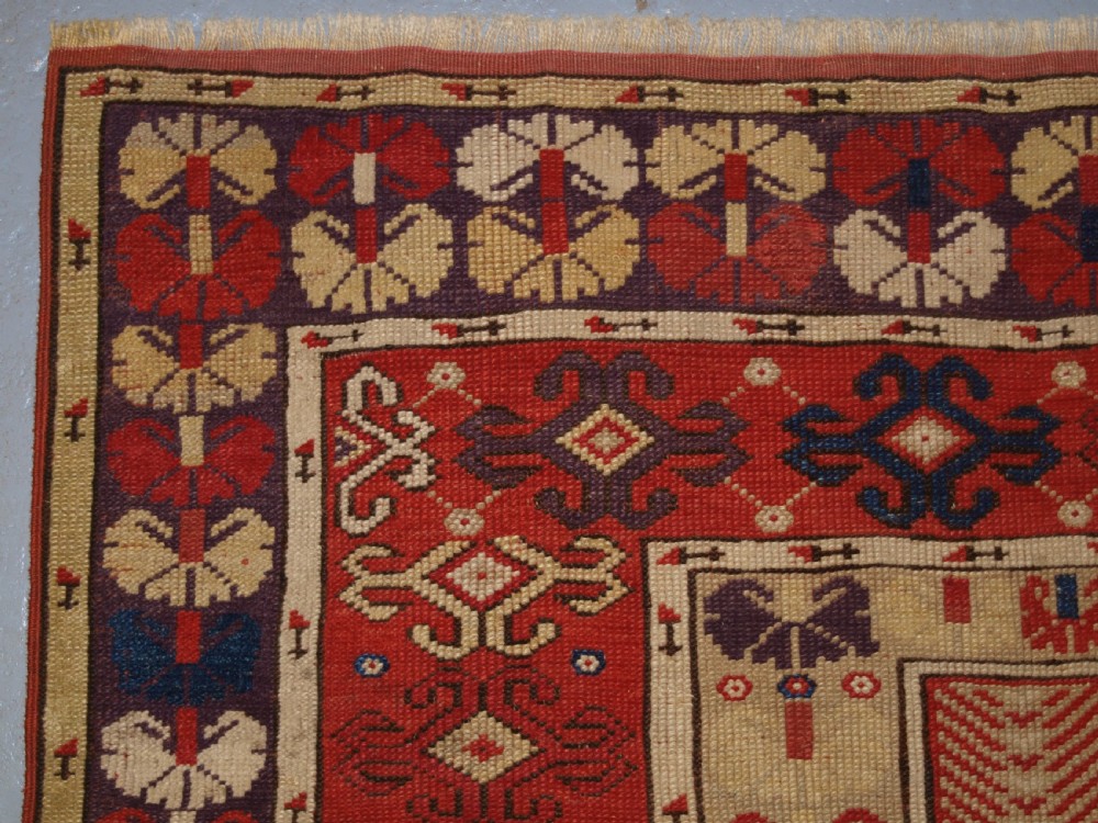 ANTIQUE TURKISH MILAS VILLAGE RUG OF SCARCE DESIGN, CIRCA 1850. View III