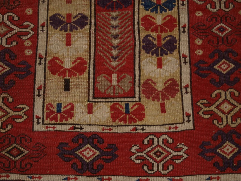 ANTIQUE TURKISH MILAS VILLAGE RUG OF SCARCE DESIGN, CIRCA 1850. View IX