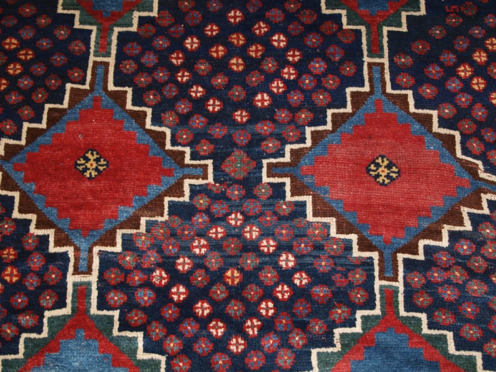 ANTIQUE LURI TRIBAL LONG RUG, BOLD DESIGN AND COLOUR, CIRCA 1900/20. View IX