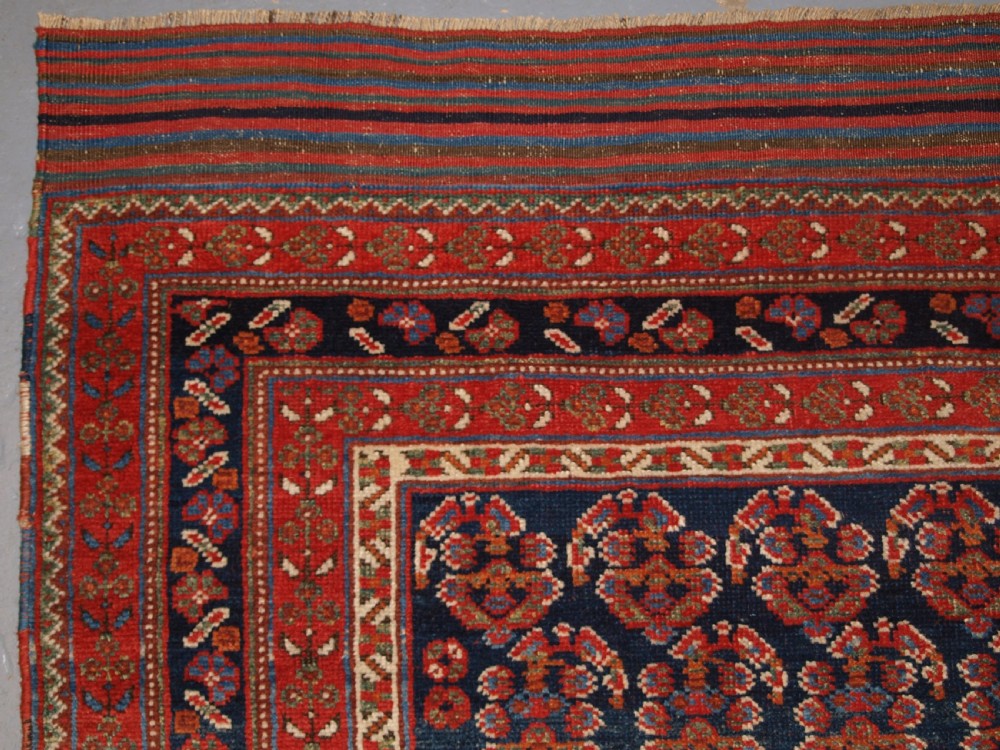ANTIQUE LONG RUG BY THE AFSHAR TRIBE, BOTEH DESIGN, CIRCA 1890. View III