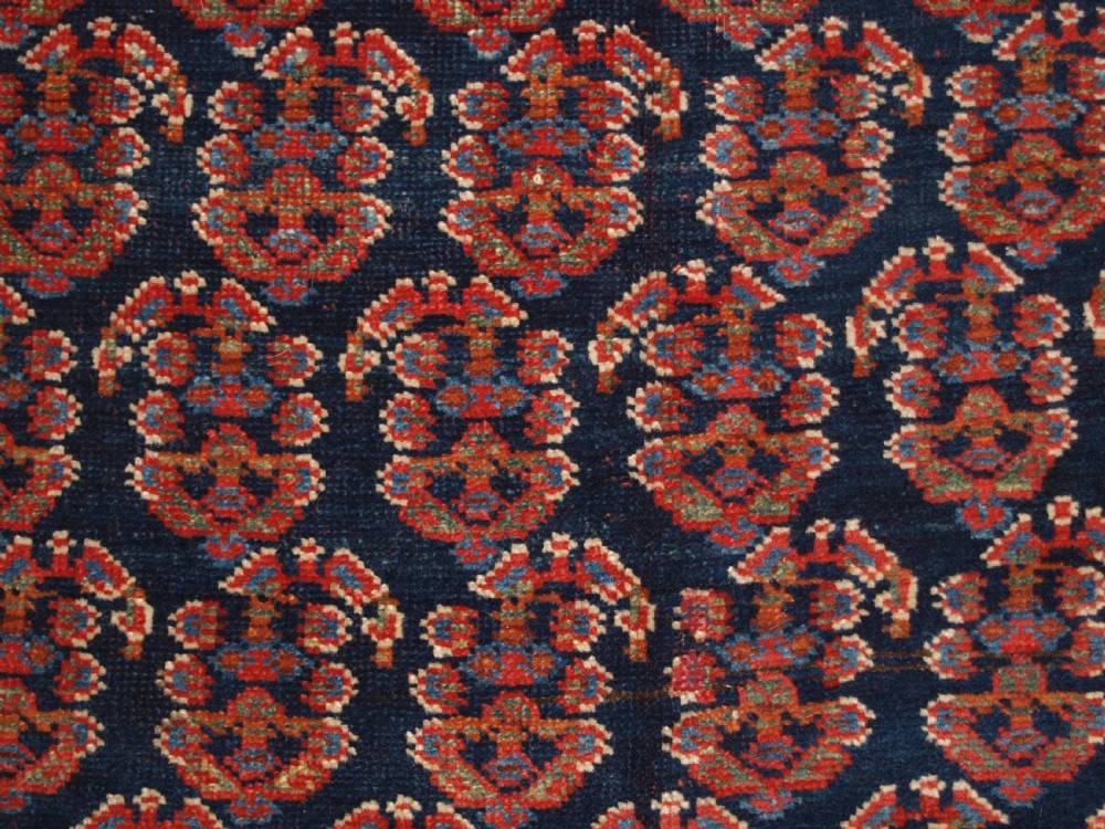 ANTIQUE LONG RUG BY THE AFSHAR TRIBE, BOTEH DESIGN, CIRCA 1890. View VIII