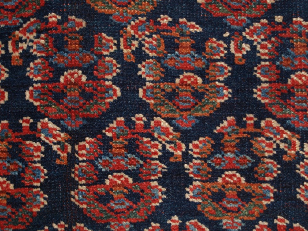 ANTIQUE LONG RUG BY THE AFSHAR TRIBE, BOTEH DESIGN, CIRCA 1890. View IX
