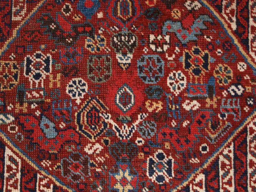 ANTIQUE TRIBAL KHAMSEH RUG WITH CANE DESIGN, CIRCA 1880. View XII