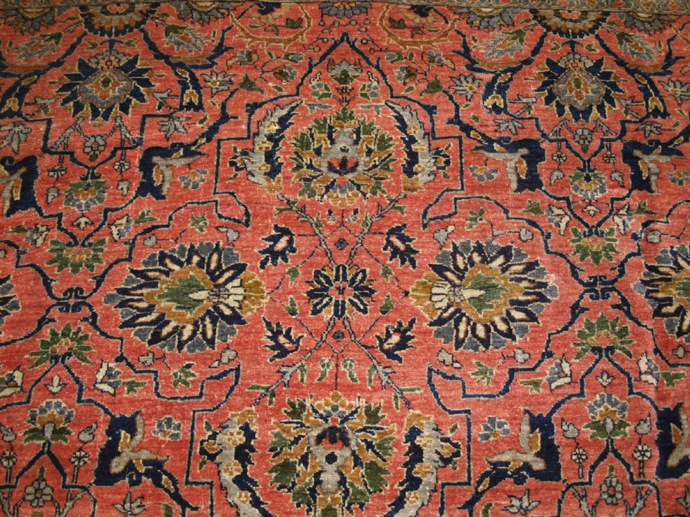 ANTIQUE TABRIZ CARPET, SOFT PASTEL COLOURS, CIRCA 1900. View VII