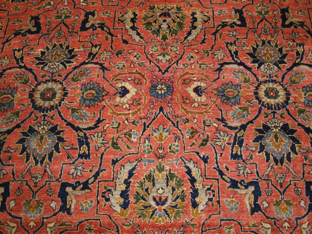ANTIQUE TABRIZ CARPET, SOFT PASTEL COLOURS, CIRCA 1900. View VIII