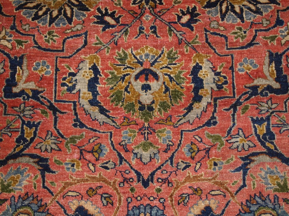 ANTIQUE TABRIZ CARPET, SOFT PASTEL COLOURS, CIRCA 1900. View X