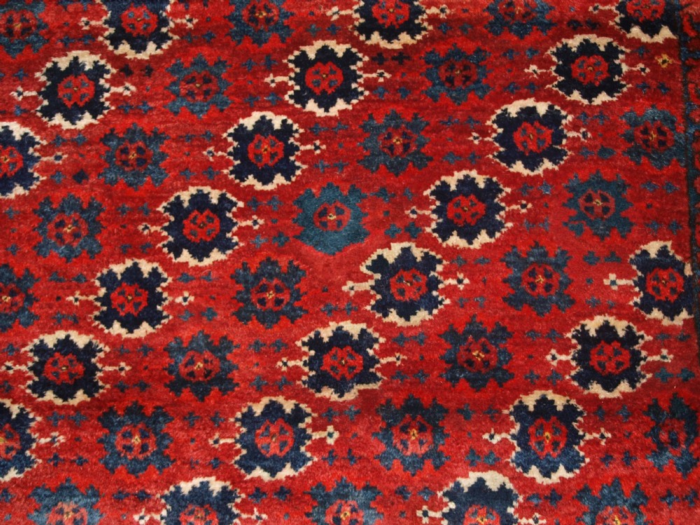 ANTIQUE AFGHAN TURKMEN ENSI, DOOR HANGING RUG, UNUSUAL DESIGN, CIRCA 1900/20. View VII
