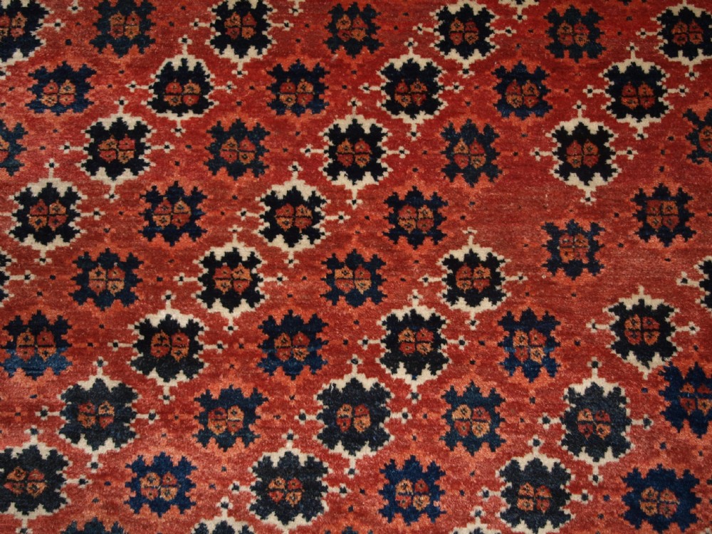 ANTIQUE AFGHAN ENSI DOOR HANGING, POSSIBLY BESHIR TURKMEN, CIRCA 1900. View VI