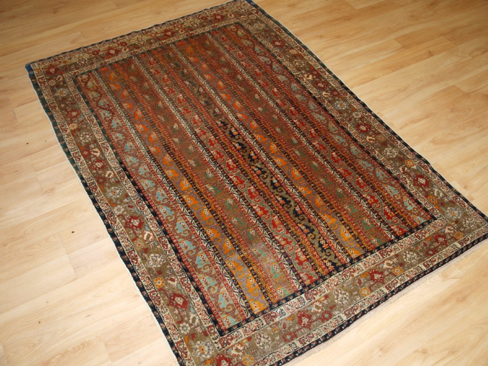 ANTIQUE TURKISH SIVAS WORKSHOP RUG OF SHAWL DESIGN, CIRCA 1880. View II