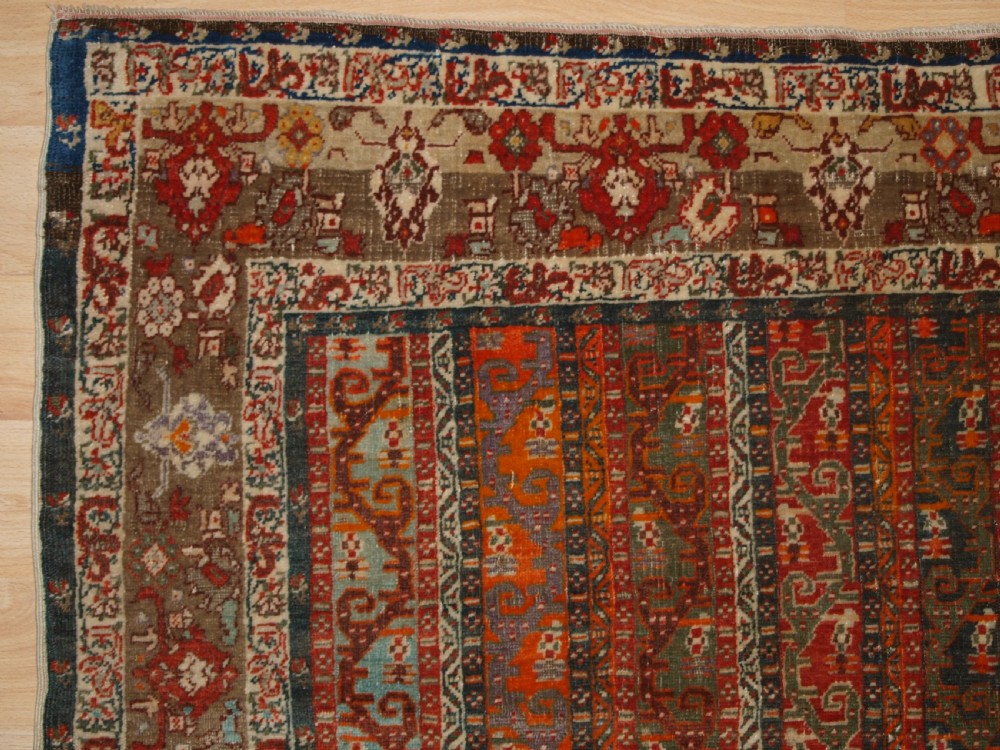 ANTIQUE TURKISH SIVAS WORKSHOP RUG OF SHAWL DESIGN, CIRCA 1880. View III