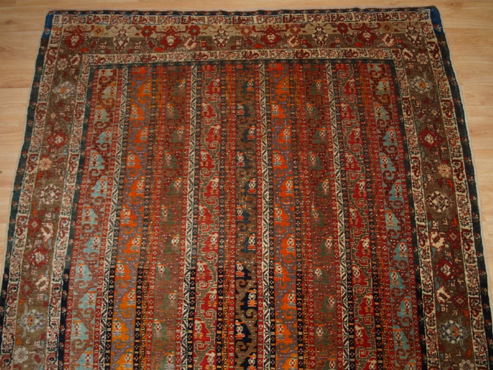 ANTIQUE TURKISH SIVAS WORKSHOP RUG OF SHAWL DESIGN, CIRCA 1880. View IV