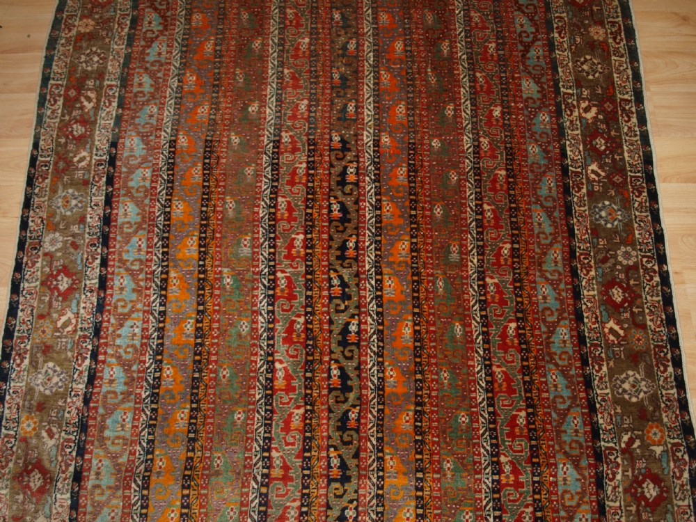 ANTIQUE TURKISH SIVAS WORKSHOP RUG OF SHAWL DESIGN, CIRCA 1880. View V