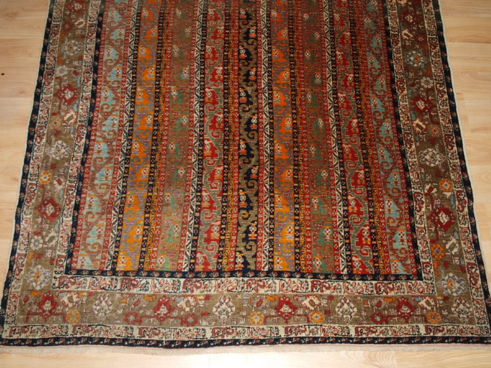 ANTIQUE TURKISH SIVAS WORKSHOP RUG OF SHAWL DESIGN, CIRCA 1880. View VI