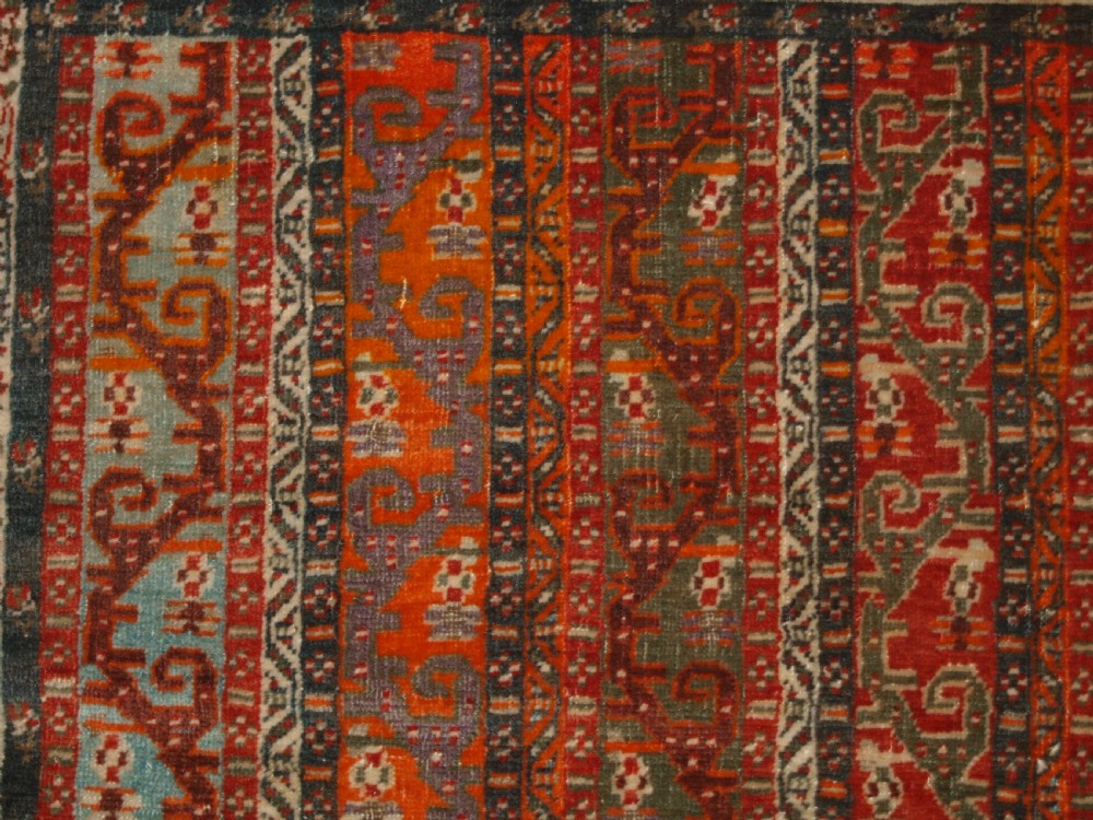 ANTIQUE TURKISH SIVAS WORKSHOP RUG OF SHAWL DESIGN, CIRCA 1880. View IX