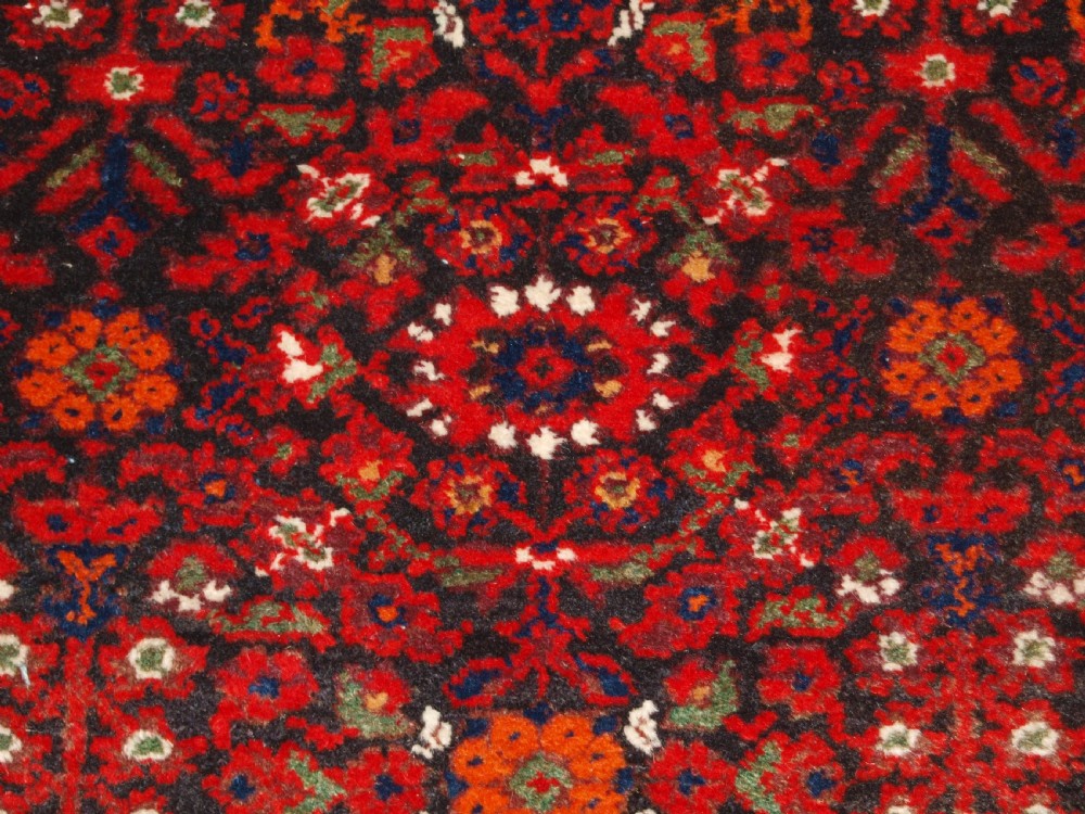 ANTIQUE MALAYER VILLAGE RUG , FLORAL SHRUB DESIGN, CIRCA 1920. View VII