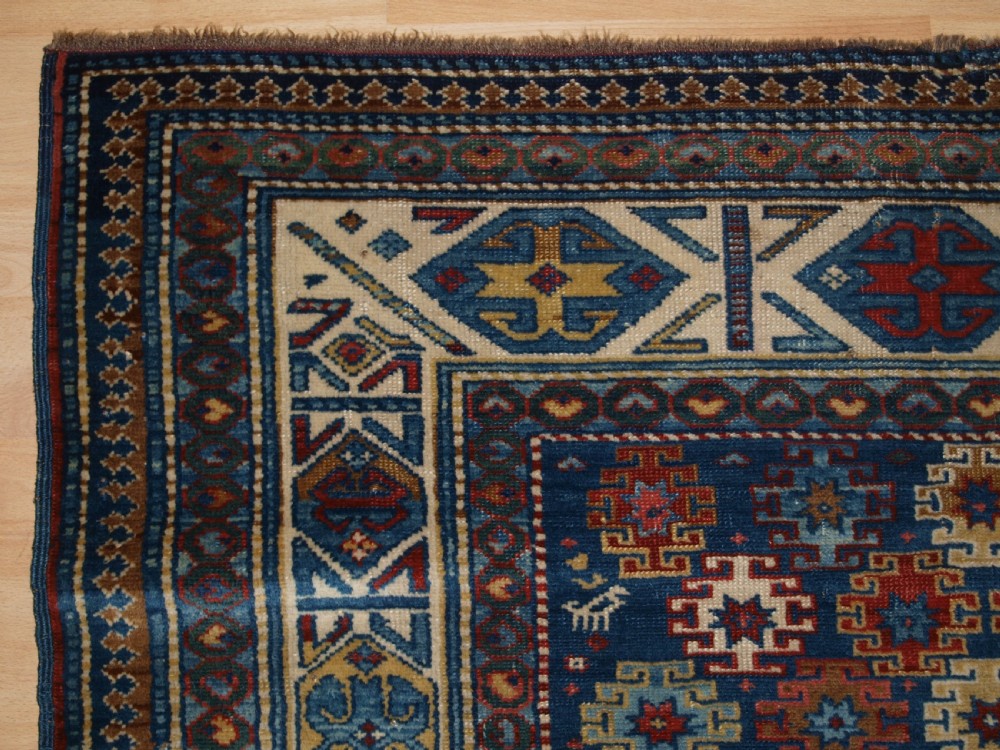 ANTIQUE CAUCASIAN DERBENT RUG, SMALL SQUARE SIZE, GREAT DESIGN, CIRCA 1900. View II