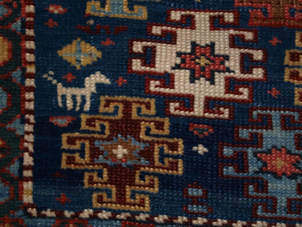 ANTIQUE CAUCASIAN DERBENT RUG, SMALL SQUARE SIZE, GREAT DESIGN, CIRCA 1900. View VII