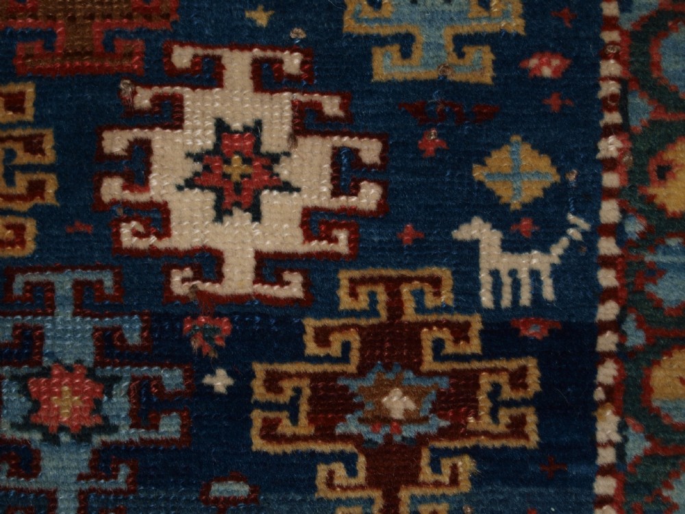 ANTIQUE CAUCASIAN DERBENT RUG, SMALL SQUARE SIZE, GREAT DESIGN, CIRCA 1900. View VIII