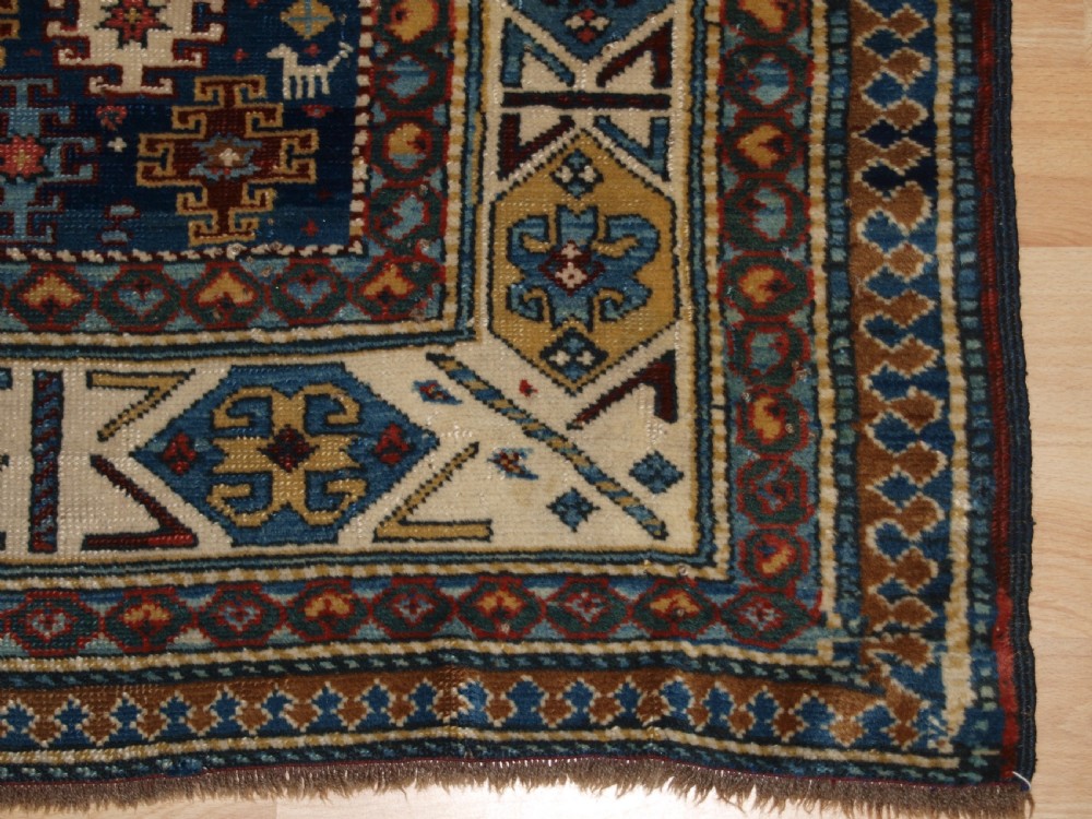 ANTIQUE CAUCASIAN DERBENT RUG, SMALL SQUARE SIZE, GREAT DESIGN, CIRCA 1900. View IX