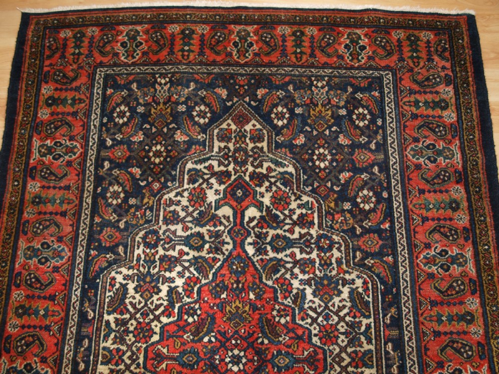 ANTIQUE MALAYER VILLAGE RUG, SOFT RED BORDER, CIRCA 1920. View IV