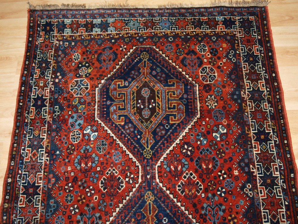OLD KHAMSEH SHIRAZ RUG, CIRCA 1920. View III