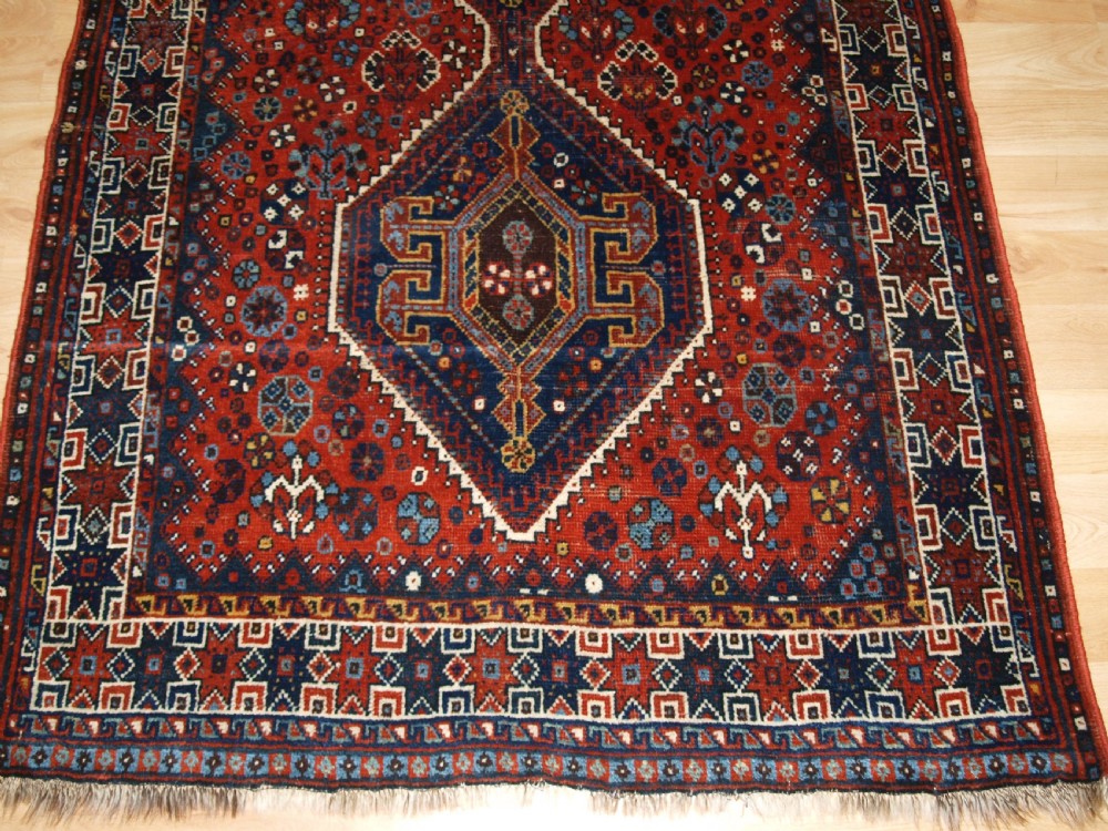 OLD KHAMSEH SHIRAZ RUG, CIRCA 1920. View V