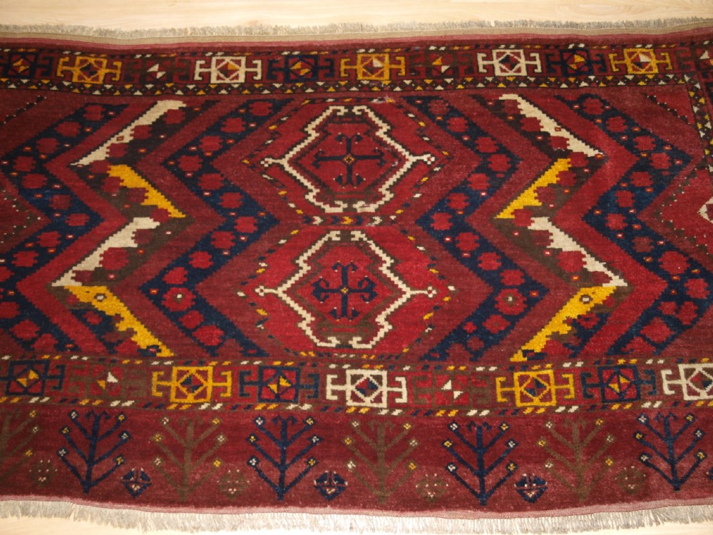 ANTIQUE ERSARI BESHIR TURKMEN IKAT DESIGN CHUVAL, CIRCA 1900. View III