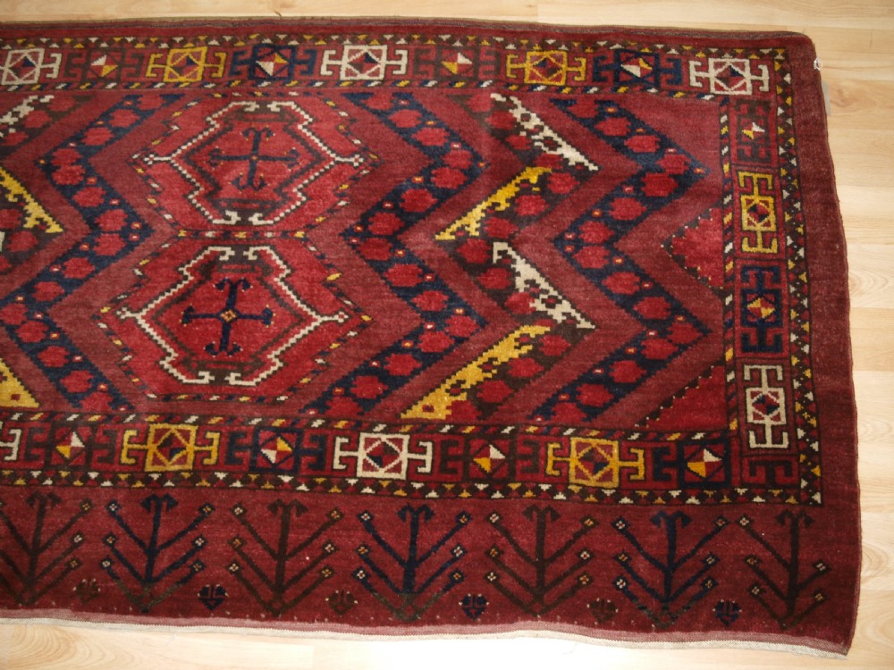 ANTIQUE ERSARI BESHIR TURKMEN IKAT DESIGN CHUVAL, CIRCA 1900. View III
