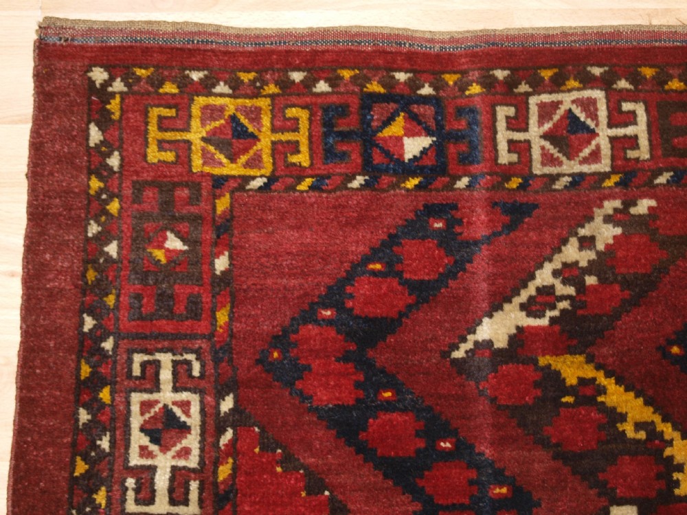 ANTIQUE ERSARI BESHIR TURKMEN IKAT DESIGN CHUVAL, CIRCA 1900. View V