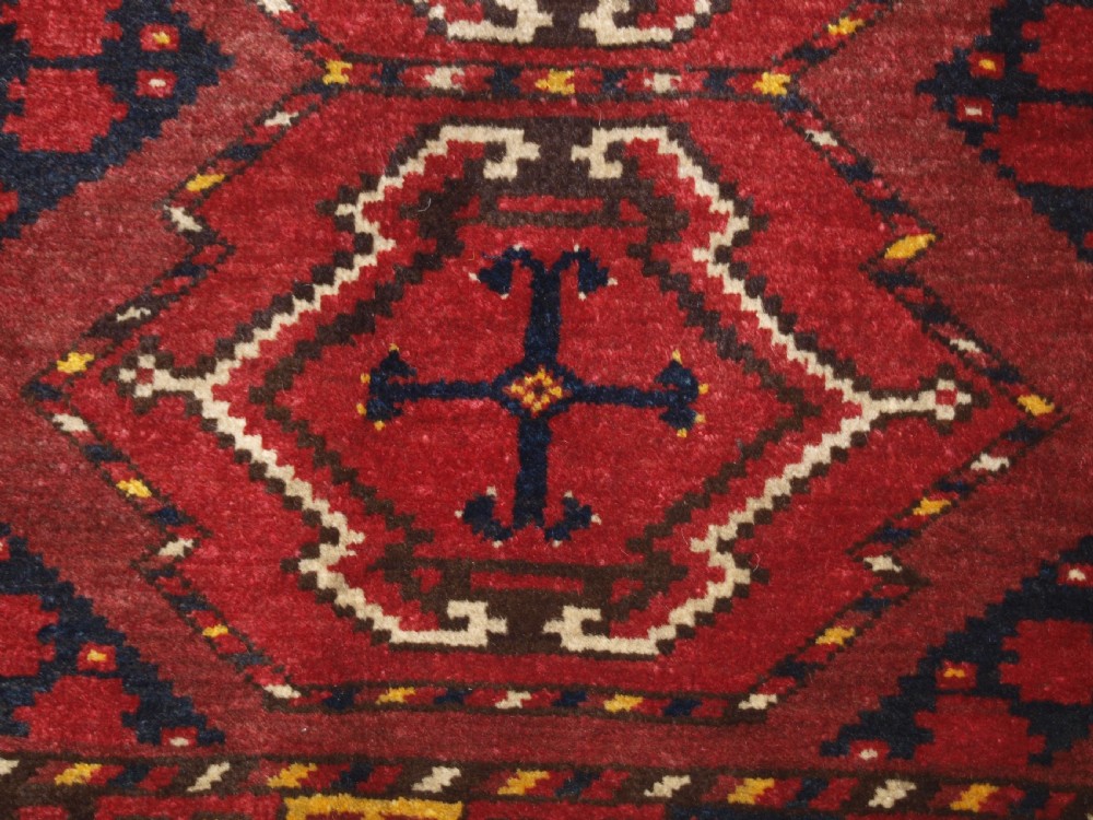 ANTIQUE ERSARI BESHIR TURKMEN IKAT DESIGN CHUVAL, CIRCA 1900. View VII