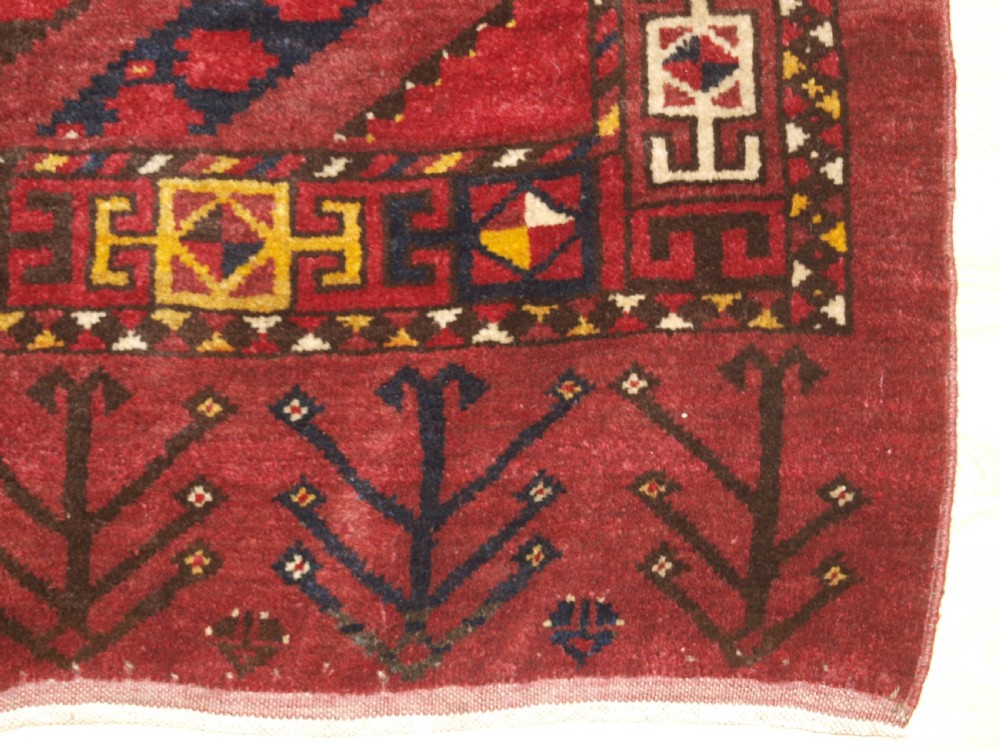 ANTIQUE ERSARI BESHIR TURKMEN IKAT DESIGN CHUVAL, CIRCA 1900. View VIII