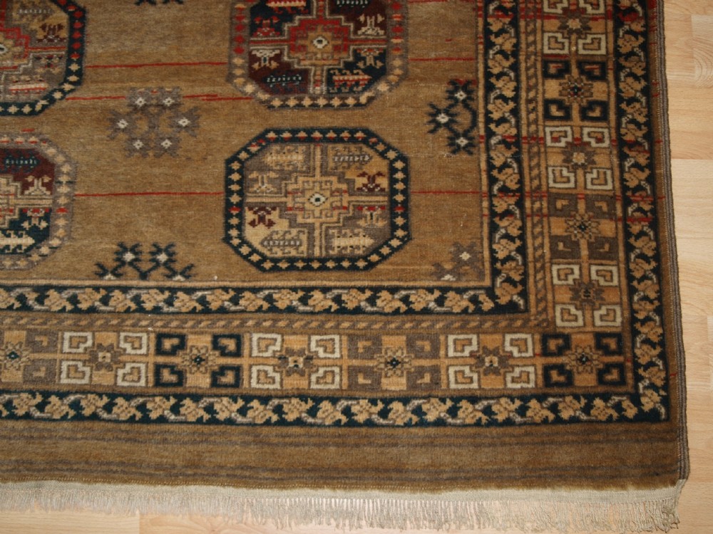 OLD FADED AFGHAN RUG WITH ERSARI TURKMEN DESIGN, CIRCA 1920/30. View VIII