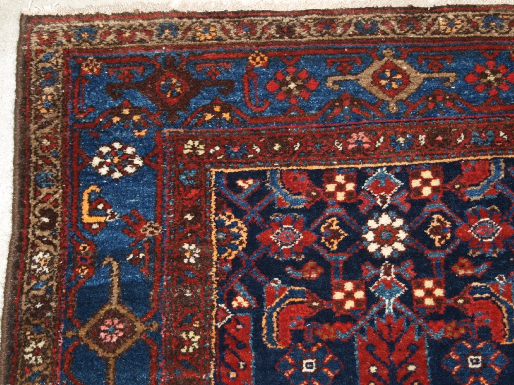 ANTIQUE KURDISH HAMADAN REGION RUNNER, ALL OVER HERATI DESIGN, CIRCA 1900. View IV