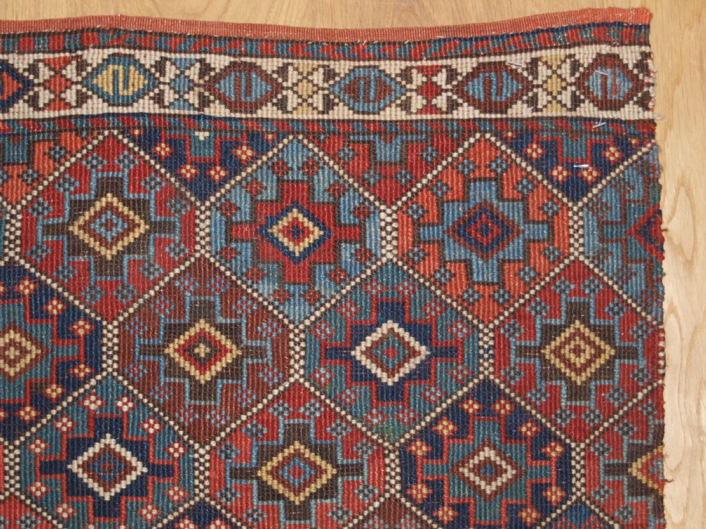 ANTIQUE SHAHSAVAN MAFRASH PANEL IN REVERSE SOUMAK TECHNIQUE, CIRCA 1890. View III