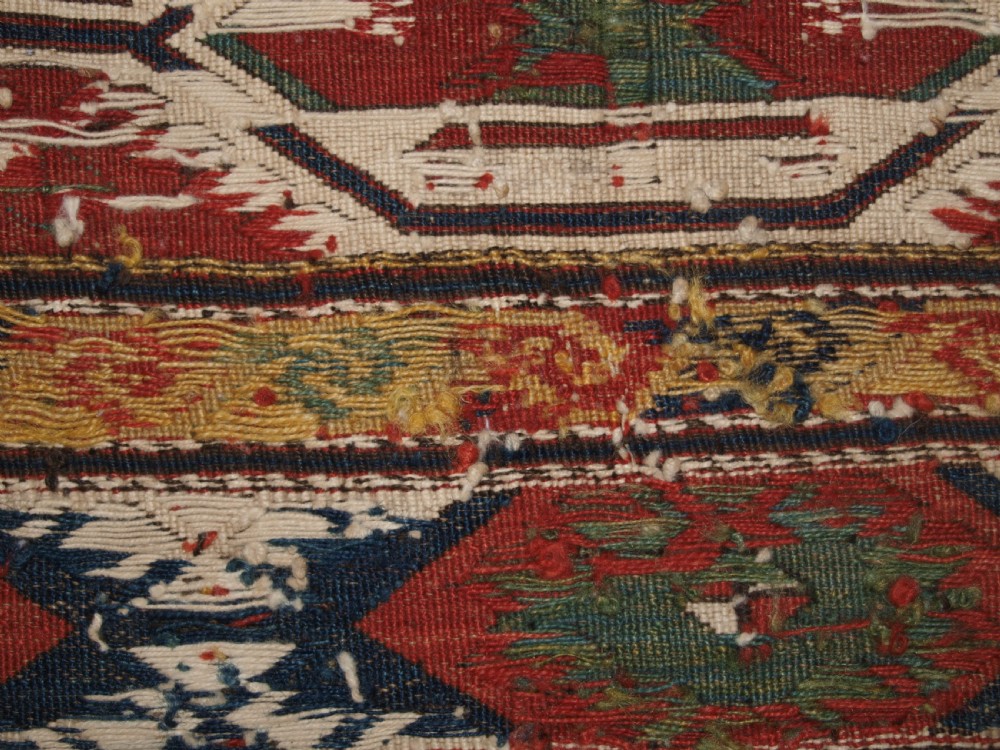 ANTIQUE SHAHSAVAN OR SOUTH CAUCASIAN SOUMAK MAFRASH PANEL, CIRCA 1890. View VIII