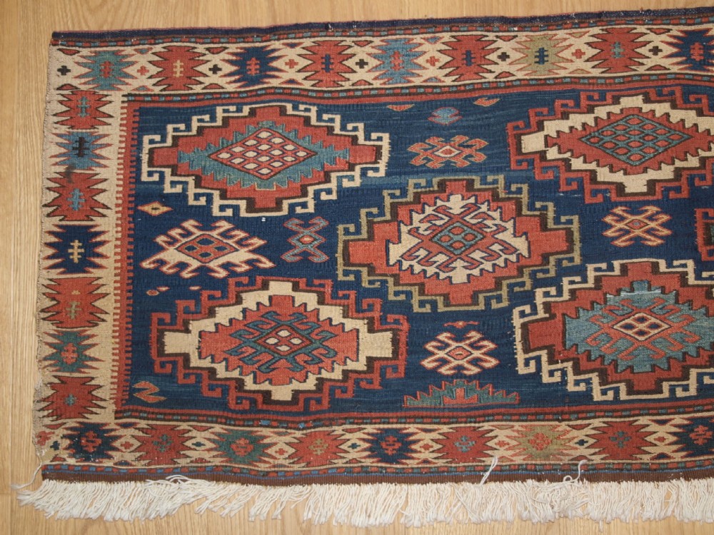 ANTIQUE SHAHSAVAN OR SOUTH CAUCASIAN SOUMAK MAFRASH PANEL, CIRCA 1890. View II