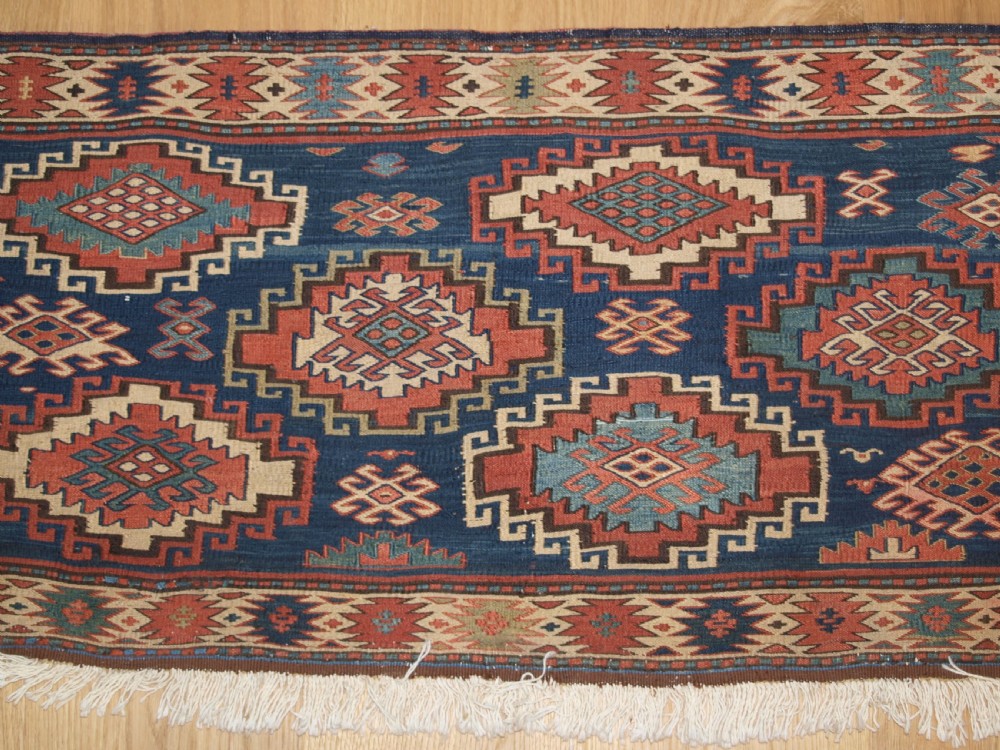 ANTIQUE SHAHSAVAN OR SOUTH CAUCASIAN SOUMAK MAFRASH PANEL, CIRCA 1890. View III
