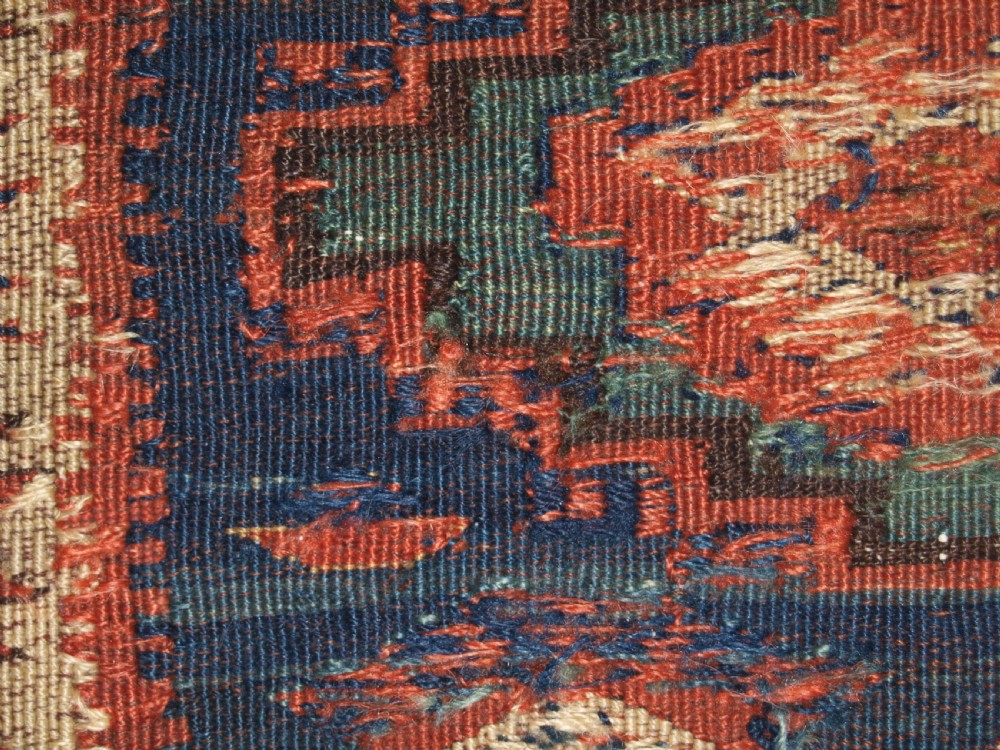 ANTIQUE SHAHSAVAN OR SOUTH CAUCASIAN SOUMAK MAFRASH PANEL, CIRCA 1890. View VII