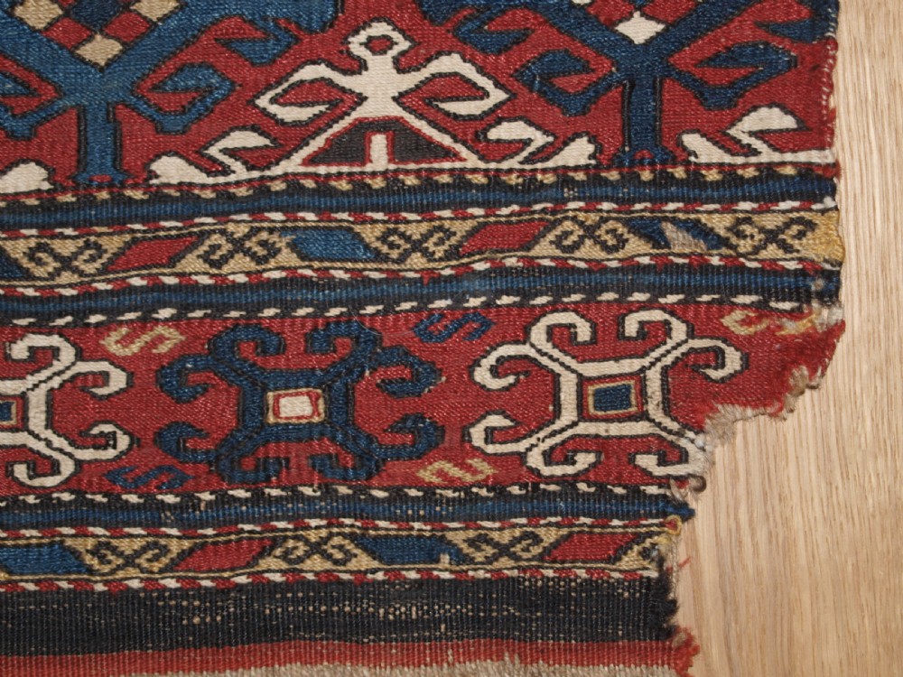 ANTIQUE SHAHSAVAN OR SOUTH CAUCASIAN SOUMAK MAFRASH PANEL, CIRCA 1890. View VII