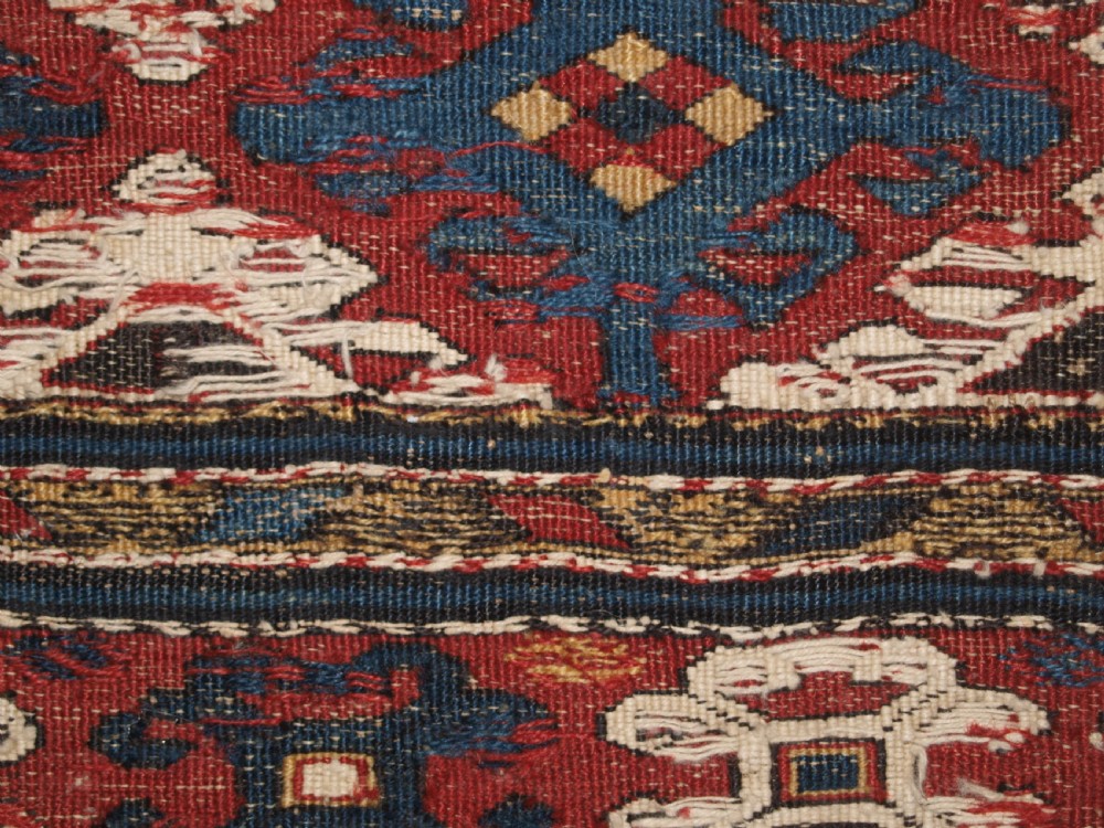 ANTIQUE SHAHSAVAN OR SOUTH CAUCASIAN SOUMAK MAFRASH PANEL, CIRCA 1890. View VIII