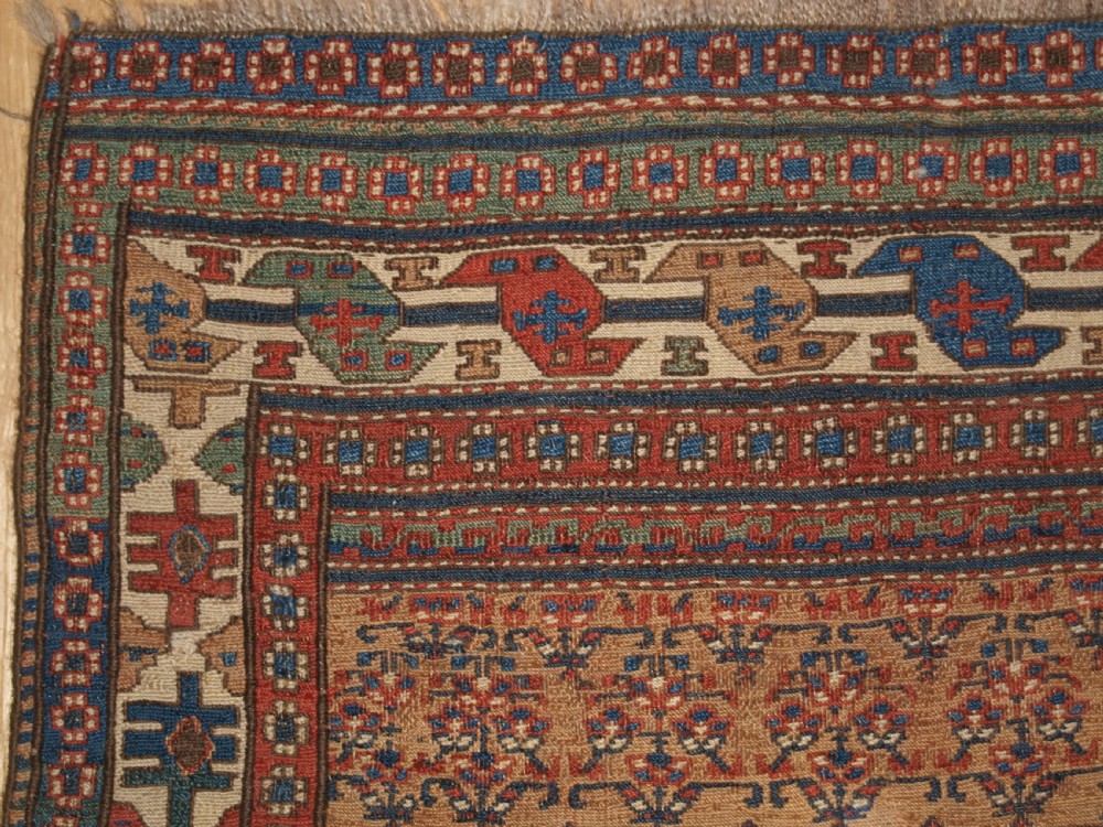 ANTIQUE SHAHSAVAN SOUMAK MAFRASH PANEL OF SCARCE DESIGN, CIRCA 1890. View II