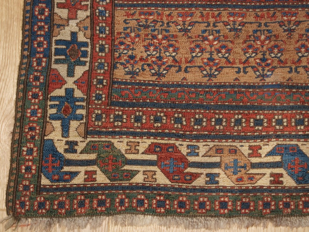 ANTIQUE SHAHSAVAN SOUMAK MAFRASH PANEL OF SCARCE DESIGN, CIRCA 1890. View IV
