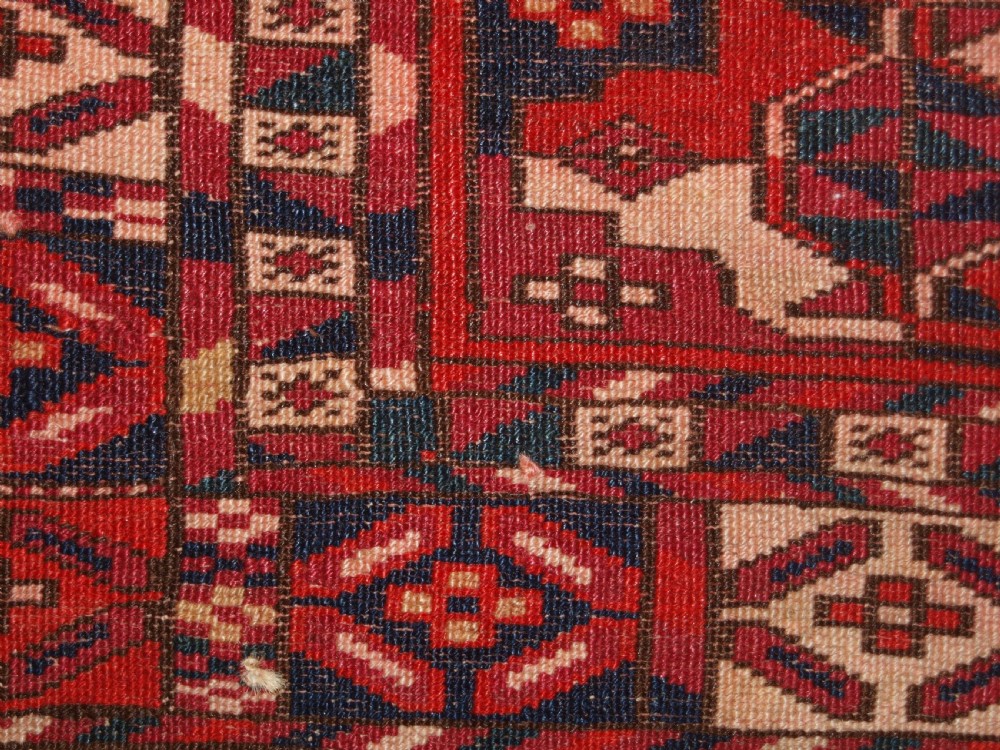 ANTIQUE TEKKE TURKMEN CHUVAL, FINE WEAVE EXCELLENT CONDITION, LATE 19TH CENTURUY. View X