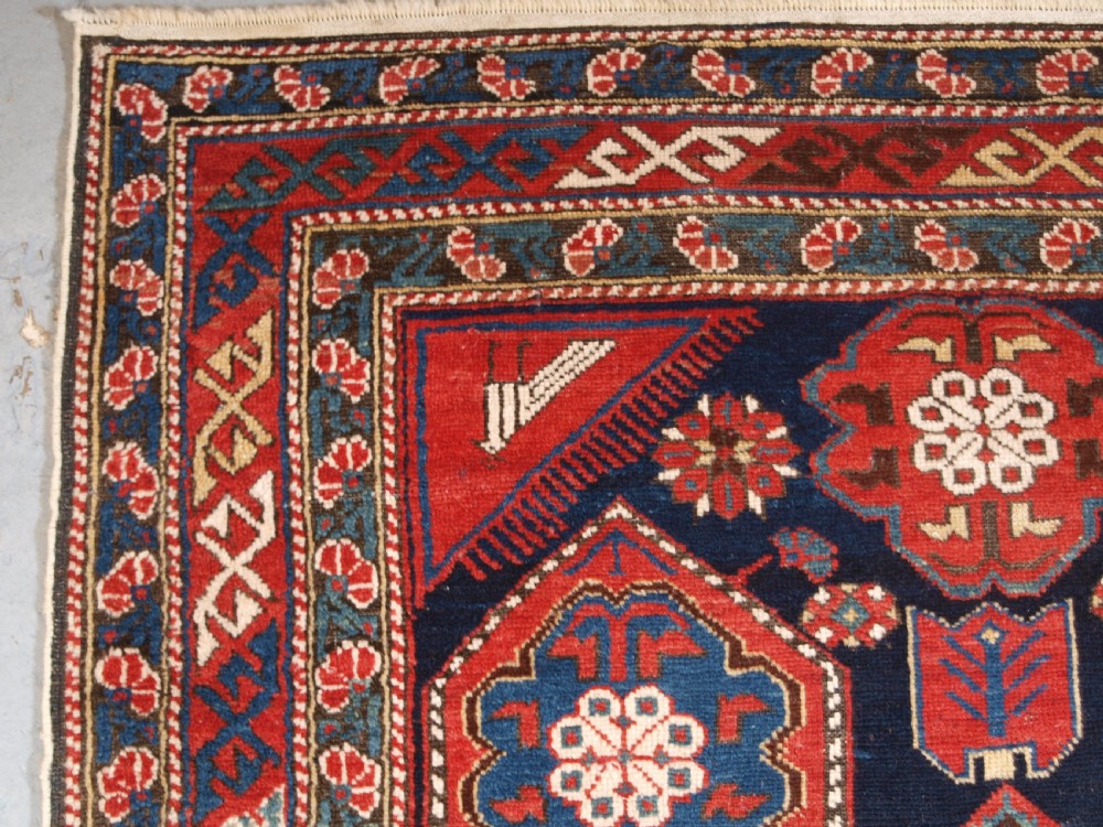 ANTIQUE CAUCASIAN KHILA SHIRVAN RUG, OUTSTANDING COLOUR, CIRCA 1890. View II