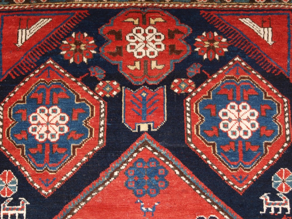 ANTIQUE CAUCASIAN KHILA SHIRVAN RUG, OUTSTANDING COLOUR, CIRCA 1890. View VI