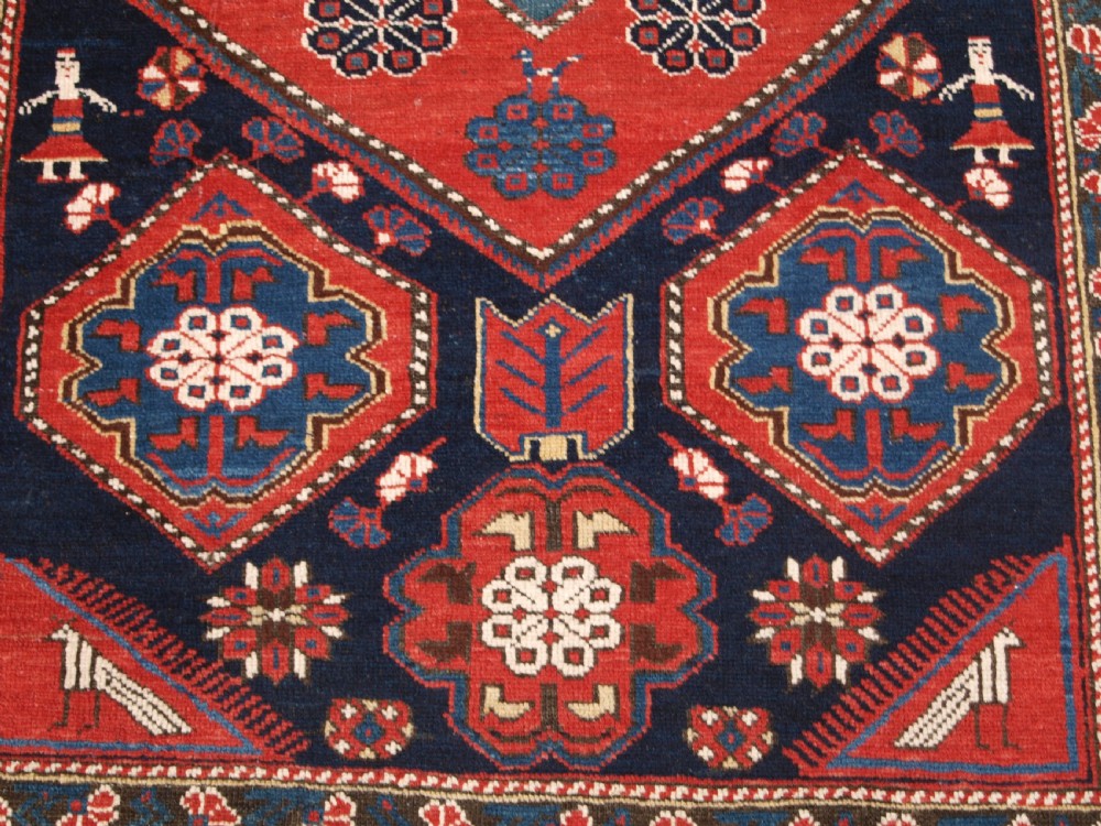 ANTIQUE CAUCASIAN KHILA SHIRVAN RUG, OUTSTANDING COLOUR, CIRCA 1890. View IX