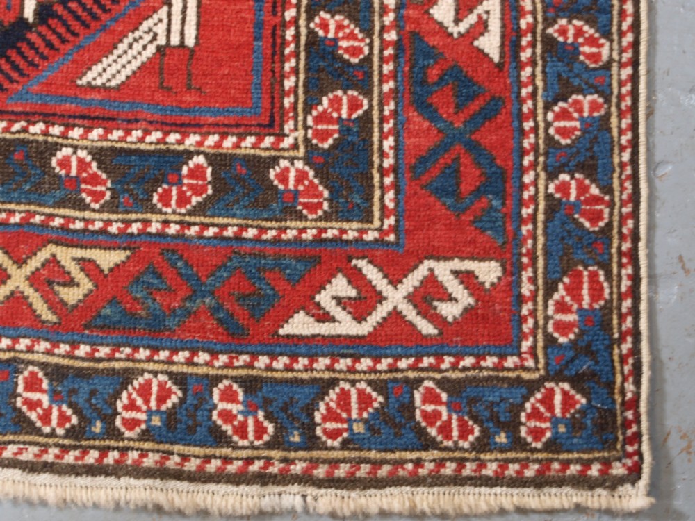 ANTIQUE CAUCASIAN KHILA SHIRVAN RUG, OUTSTANDING COLOUR, CIRCA 1890. View XI