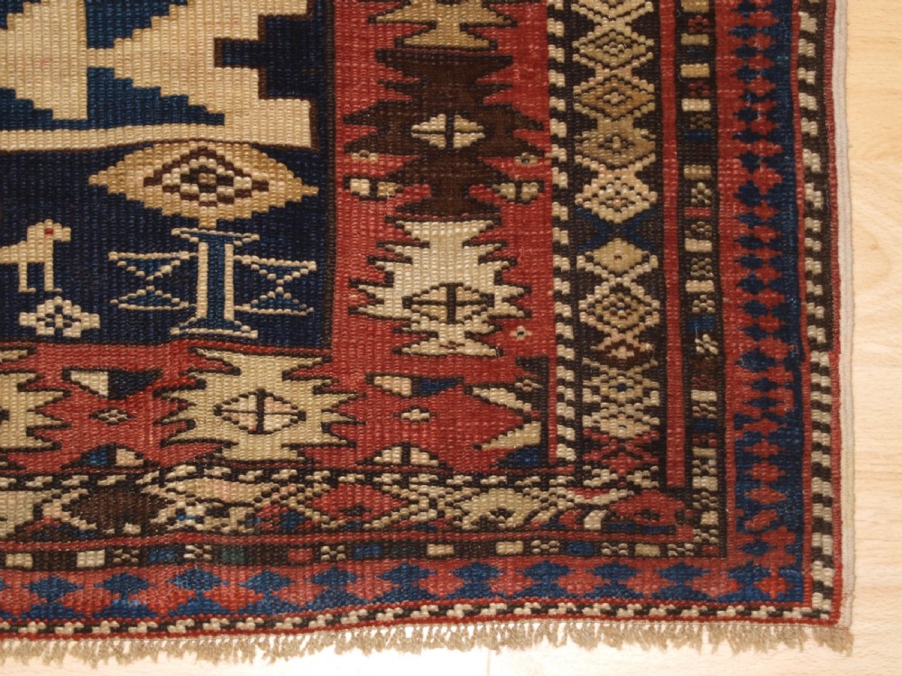 ANTIQUE CAUCASIAN SHIRVAN RUG WITH LESGHI STAR DESIGN, CIRCA 1890. View XIV